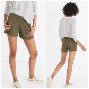 Green pull on shorts